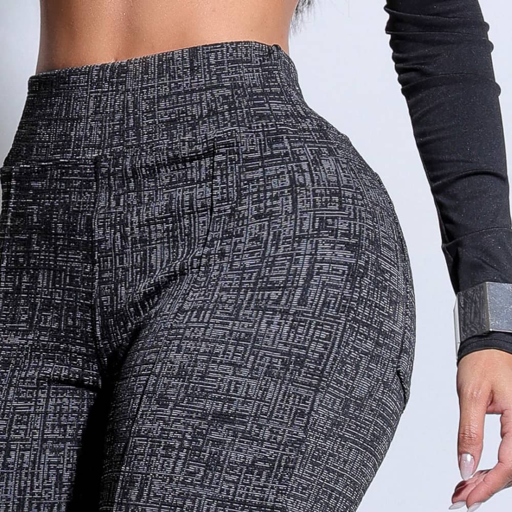 Calça Modeladora Flare Cós Alto Mescla