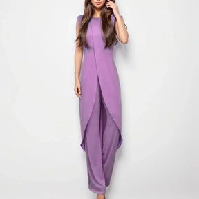 Conjunto Élise™ em Malha Fresca com Sobreposição Elegante / Conforto e Estilo para Todas as Ocasiões!